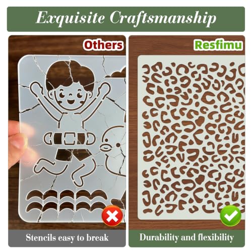 Geometric Texture Stencils for Crafts Reusable 16Pcs Stencils(8.2X5.9 Inch) - color: Texture 26