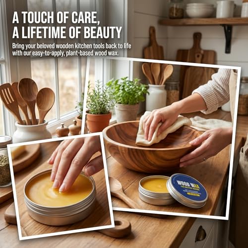 Natural Wood Wax -Wood Cutting Board Conditioner, 2.82 oz
