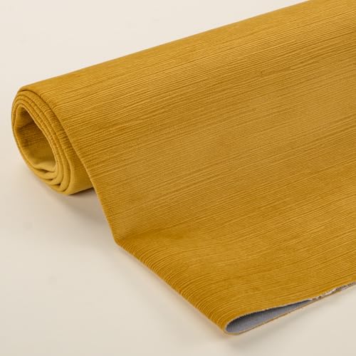 Foamma Benson Textured Microfiber Plain Velvet Upholstery Fabric by The Yard – 56" Wide Soft Fabric Ideal for DIY Sewing, Upholstery, Crafts, Chairs, Sofas and Home Décor - Honeycomb, 1 Yard - color: Honeycomb, size: 1 Yard