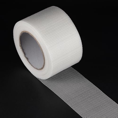 uxcell Drywall Joint Tape Self-Adhesive Fiberglass 3-inch x 98-feet Repair Patch Wall Hole Crack Mesh Size 2mm - size: 3" x 98'