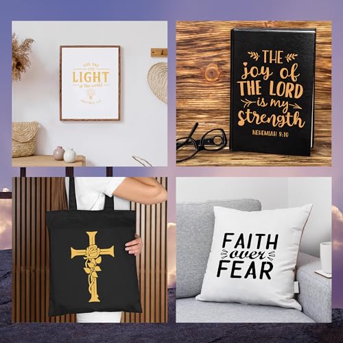 Keluna Christian Stencils for Painting -16 Pcs Religious Bible Verse Stencils for Painting on Wall, Reusable Template for Crafts - style: christian