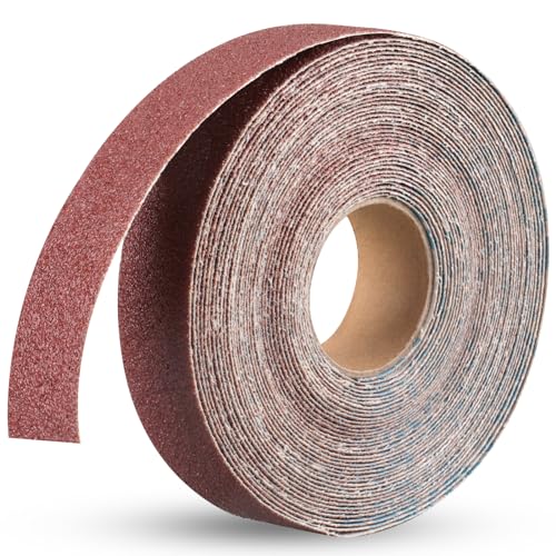 Emery Cloth Roll 100 Grit, 1 Inch x 33 Feet Heavy Duty Sandpaper - size: 10 meters, style: 100 Grit