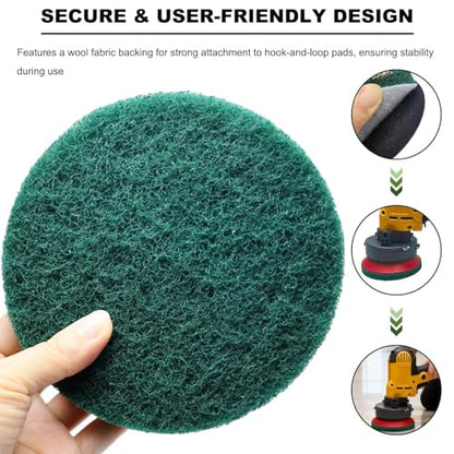 10 Pack 5" 240 Grit Non-Scratch Polishing Pad Hook & Loop Discs, Non-Abrasive Finishing Pads, Buff & Polish Finished Surfaces, Wood Oil & Wax Application, 5 Inch Orbital Sander Polishing Pad - style: 240 Grit