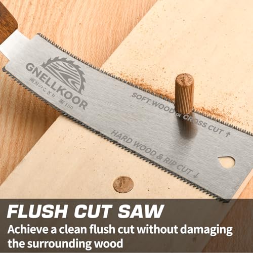 Japanese Hand Pull Saw, 7 In Ryoba Double Edge Saw of 12/18 TPI Professional Woodworking Rip, Cross & Flush Cut Tool to Help Carpenter for Achieve Soft Hard Woods Cutting Quickly Accurately - style: 7 Inch (180mm) Japanese Pull Saw