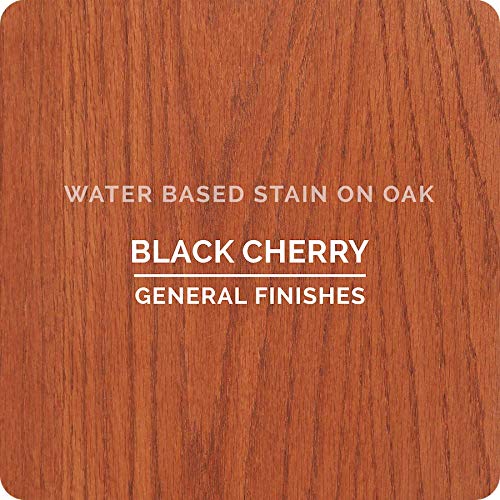 General Finishes Water Based Wood Stain, 1 Quart, Black Cherry - color: Black Cherry, size: 1 Quart