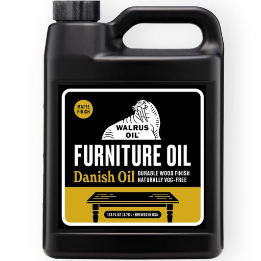WALRUS OIL - Furniture Oil, 100% Natural. Finish, Restore, and Protect Wood. VOC-Free, (128oz) 1 Gallon