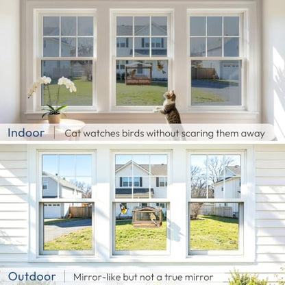 rabbitgoo Window Privacy Film One Way, 17.5" x 78.7", Silver - color: Silver, size: 17.5" x 78.7"