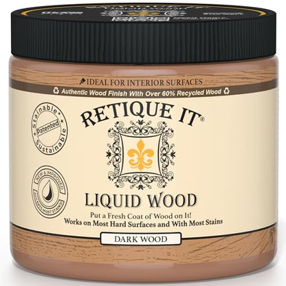 Retique It Liquid Wood - Real Wood Coating (16oz / Dark)