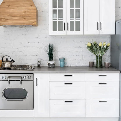 Ravinte 30 Pack Matte Black Cabinet Pulls, 4 in Kitchen Pulls for Cabinet - size: 4 IN HOLE CENTER