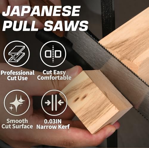 Japanese Hand Pull Saw, 7 In Ryoba Double Edge Saw of 12/18 TPI Professional Woodworking Rip, Cross & Flush Cut Tool to Help Carpenter for Achieve Soft Hard Woods Cutting Quickly Accurately - style: 7 Inch (180mm) Japanese Pull Saw