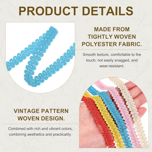 MECCANIXITY Gimp Braid Trim 1/2" x 14 Yards Polyester, Sky Blue - color: Sky Blue