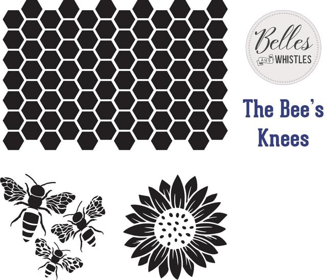 Dixie Belle Paint Company Stencil - The Bee's Knees - 16� x 20� - style: The Bee's Knees