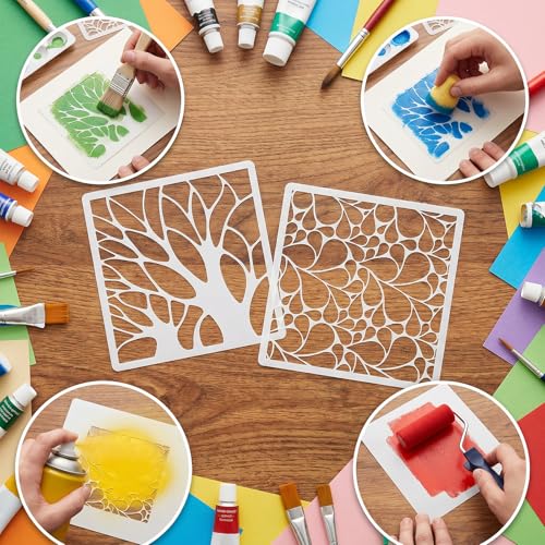 21 Pcs Stencils for Painting, Geometric Painting Stencils