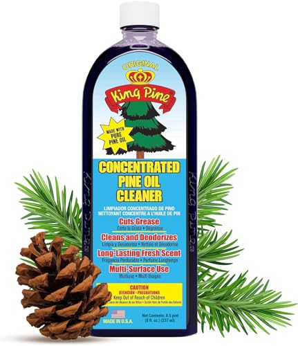King Pine Concentrated Pine Oil, Multi-Surface Cleaner, Industrial Strength, Original Black (8 Fl Oz) - size: 8 Fl Oz (Pack of 1)