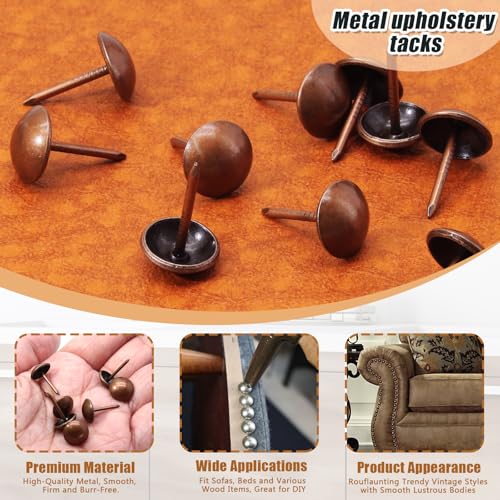 Copper Antique Upholstery Tacks 200Pcs - color: Copper