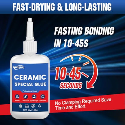 30g Ceramic Glue for Pottery, Waterproof & High-Strength Instant Adhesive - size: Ceramic Glue
