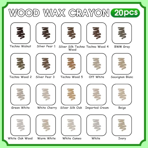 Furniture Markers Touch Up, 20 Colors Wood Filler Sticks- Wood Veneer Series - color: Wood Veneer Series