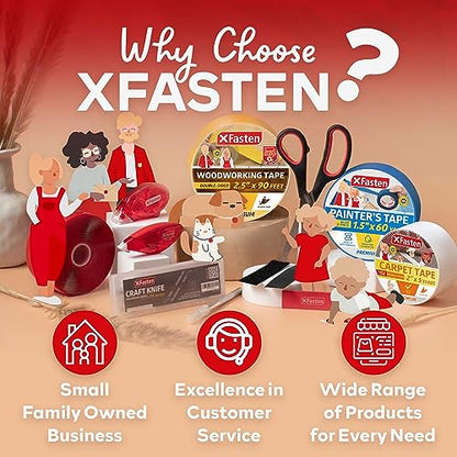 XFasten Exacto Knife Set - 2 Knives with 60 Blades | Precision Craft Knife for Art, Clay, Mat, Plastic, Paper