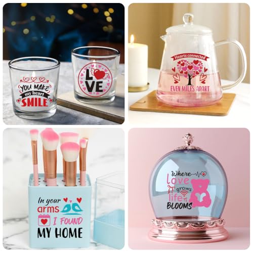 Peacoblue Valentine Quotes Rub On Transfers for Craft, Transfer Sticker - style: Valentine's Day Romantic Text
