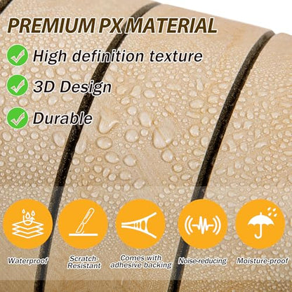 118" x 15.7" Peel and Stick Slat Wall Panel – Self-Adhesive 3D Wood Grain Wall Panels Waterproof PVC Fluted Paneling Wood Wallpaper for Living Room Ceiling Decor