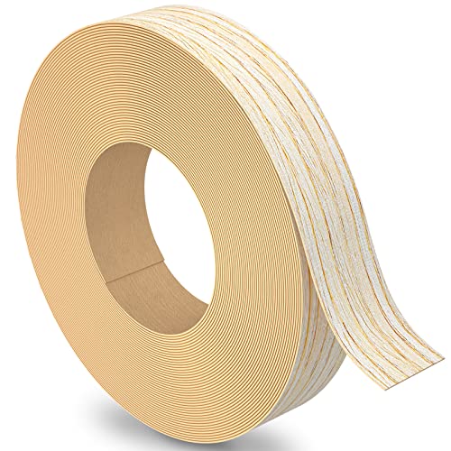 White Oak Edge Banding, 1/2 inch x 250ft roll of Veneer Edge Banding - Pre-glued Flexible, Real Wood Tape for Cabinet Repair & Furniture Restoration - color: White Oak, size: 1/2"x 250ft