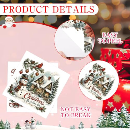 Christmas Rub on Transfers for Crafts, Art Transfer Furniture Decals - style: Vintage Christmas 02