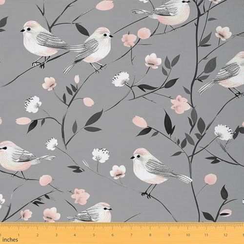 Feelyou Birds Fabric by The Yard Soft 10 Yard - color: Multi 19, size: 10 Yards