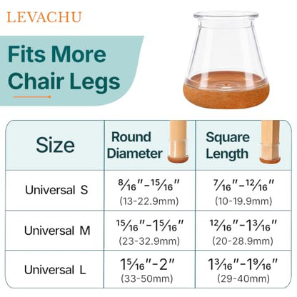 24 Pack Chair Leg Floor Protectors, Chair Leg Caps Round S - size: Round S
