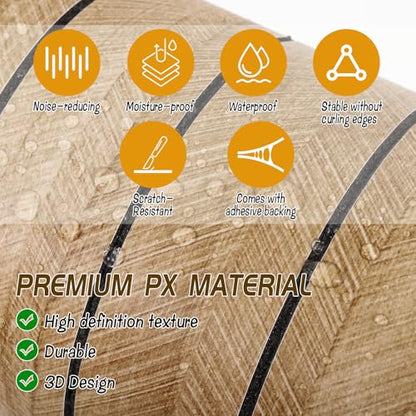 Peel and Stick Slat Wall Panel 118" x 15.7" – Self-Adhesive 3D Wood Grain Wall Panels, Waterproof PVC Fluted Paneling, Soundproof Faux Wood Wallpaper for Living Room Ceiling Decor (1 Rolls)