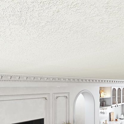 Livelynine White Textured Wallpaper Stick and Peel Modern 15.8x394 Self Adhesive Contact Paper for Walls Ceiling Bedroom Bathroom Waterproof Prepasted Texture Wall Paper Off White Cream Accent Vinyl - size: 394" x 15.8"