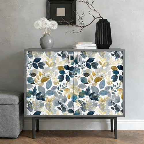 Watercolor Botanical Wallpaper, Eucalyptus Leaf Peel and Stick Wallpaper - color: ML-M104, size: 17.7" x 118"