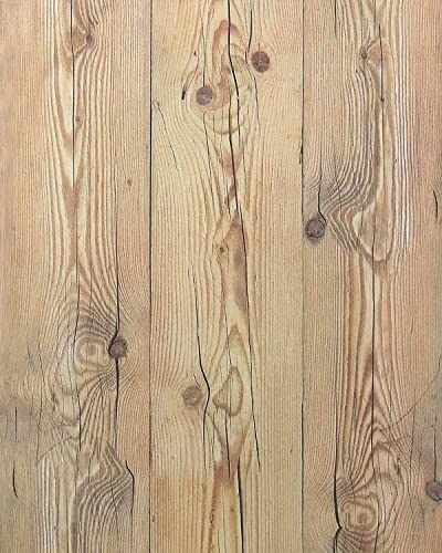 EeeComing Weathered Wood Wallpaper Stick and Peel Wood Contact Paper Wood Plank Removable Wallpaper Wood Look Wall Paper Rustic Reclaimed Distressed 78.7”x17.7” - size: 17.7" x 78.7"