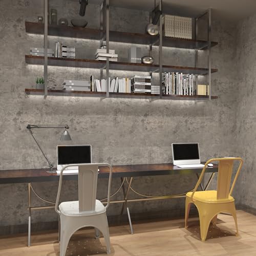 3yecao Grey Concrete Contact Paper Gray Concrete Wallpaper Peel and Stick - size: 31" x 354"