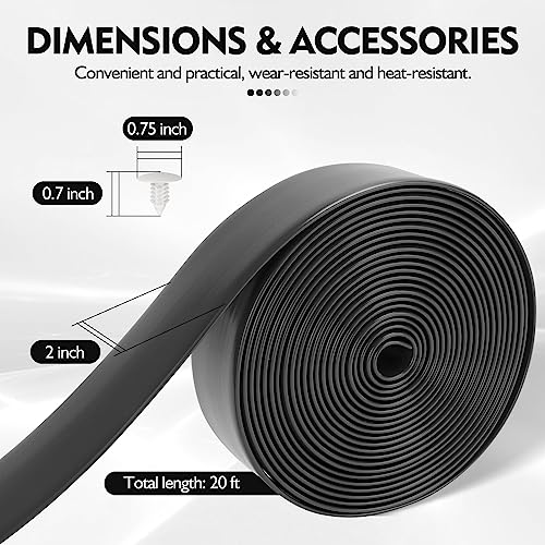 LukLoy 2" Wide 20ft Long Vinyl Straps for Patio Chairs Repairs, Black - color: Black, size: 20 Ft strap + 20 rivets