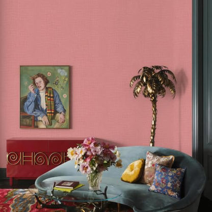 Zeeko Pink Coffee Crocodile Peel and Stick Wallpaper 17.3" x 590" - color: Pink, size: 17.3in x 49.2ft