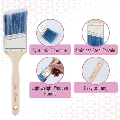 Bates- 9 Inch Paint Roller Kit, 17 pcs, Plastic Paint Tray, Clear Disposable Tray Liners, 4" & 9" Roller Frame, Roller Covers 4" & 9", Angle Brush, Plastic Scrappers, Can Opener and Stirring Rod