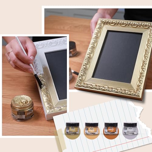 Pebeo Gilding Wax 30ml, Silver Metallic Wax Bundle w/Moshify Brushes - color: Silver
