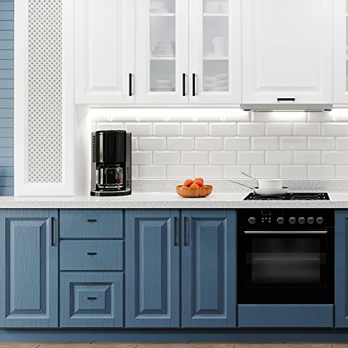Ravinte Hardware Matte Black Cabinet Handles Drawer Pulls 3 Inch CC 10 Pack - color: Matte Black Square, size: 3" Hole Center