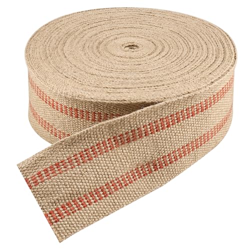 YaeCCC Jute Webbing,Upholstery Webbing for Chair,3.5"x33Yd Upholstery Strap - color: red, size: 3.5" x 33 Yd