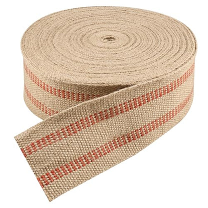 YaeCCC Jute Webbing,Upholstery Webbing for Chair,3.5"x33Yd Upholstery Strap - color: red, size: 3.5" x 33 Yd