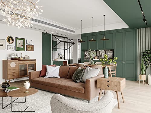 Dimoon 236''x23.6'' Green Peel and Stick Wallpaper Contact Paper Modern Self Adhesive Wall Paper Removable Renter Friendly Textured Solid Color Shelf Cabinet Vinyl Roll (236''x23.6'',Dark Green) - color: Dark Green, size: 23.6" x 236"