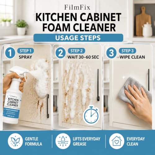 Kitchen Cabinet Cleaner Spray 5 fl.oz, Degreaser, No-Rinse