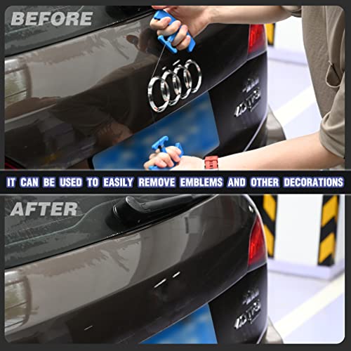NEWISHTOOL PlateLine Remover Car Emblem Removal Tool with 5PCS 60CM PE Cord