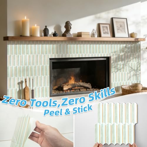 Art3d Arrowhead Design Peel and Stick Backsplash, 10-Pack, Gray & White - color: Dolomite Gray & White With Light Gold