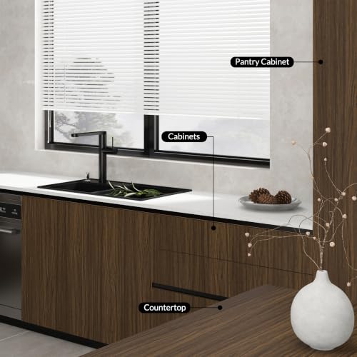 Dark Brown Wood Grain Wallpaper Peel and Stick Contact Paper for Cabinets - color: Dark Brown, size: 15.7" x 118"