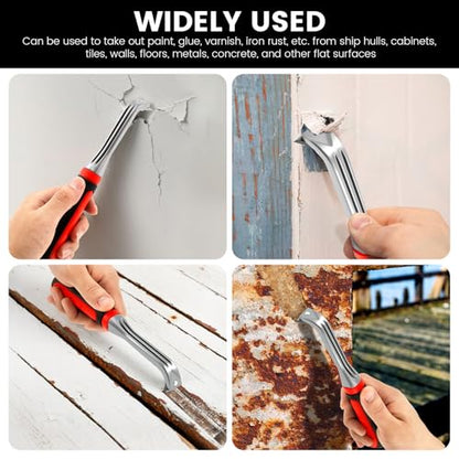 Carbide Scraper Tool, Heavy Duty Triangle Scraper Tool with Ergonomic Non-Slip Handle, Multipurpose for Painting Woodworking Adhesives Removing