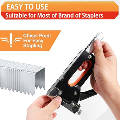 20 Guage Galvanized T/50 Staples with Teeth, 1/4":10000pcs - size: 1/4"---10000Pcs