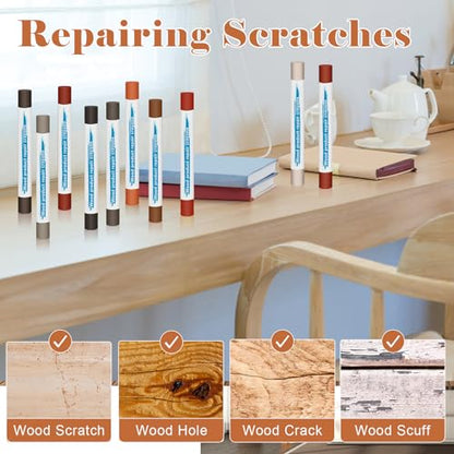 32P Wood Filler Stick,Wood Floor Furniture Repair Wax Stick