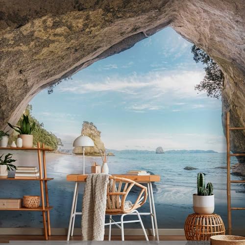 artgeist - Peel and Stick Wall Mural, Living Room Tropical Island 96x69 in - color: #14, size: 69"x96"