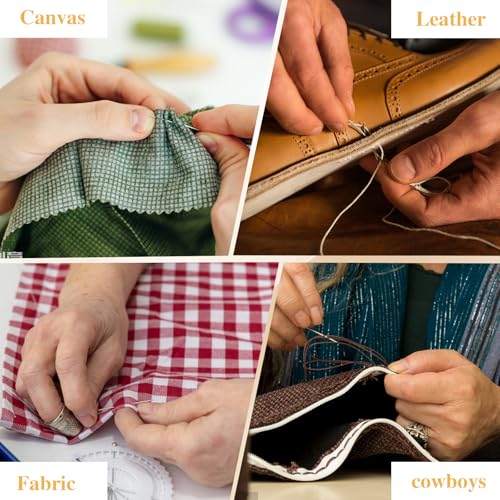 Hair Extension Tools - 12 Pcs Set with Curved Needle, Black Weaving Thread for Making Wig & Sewing Hair Weave Extension